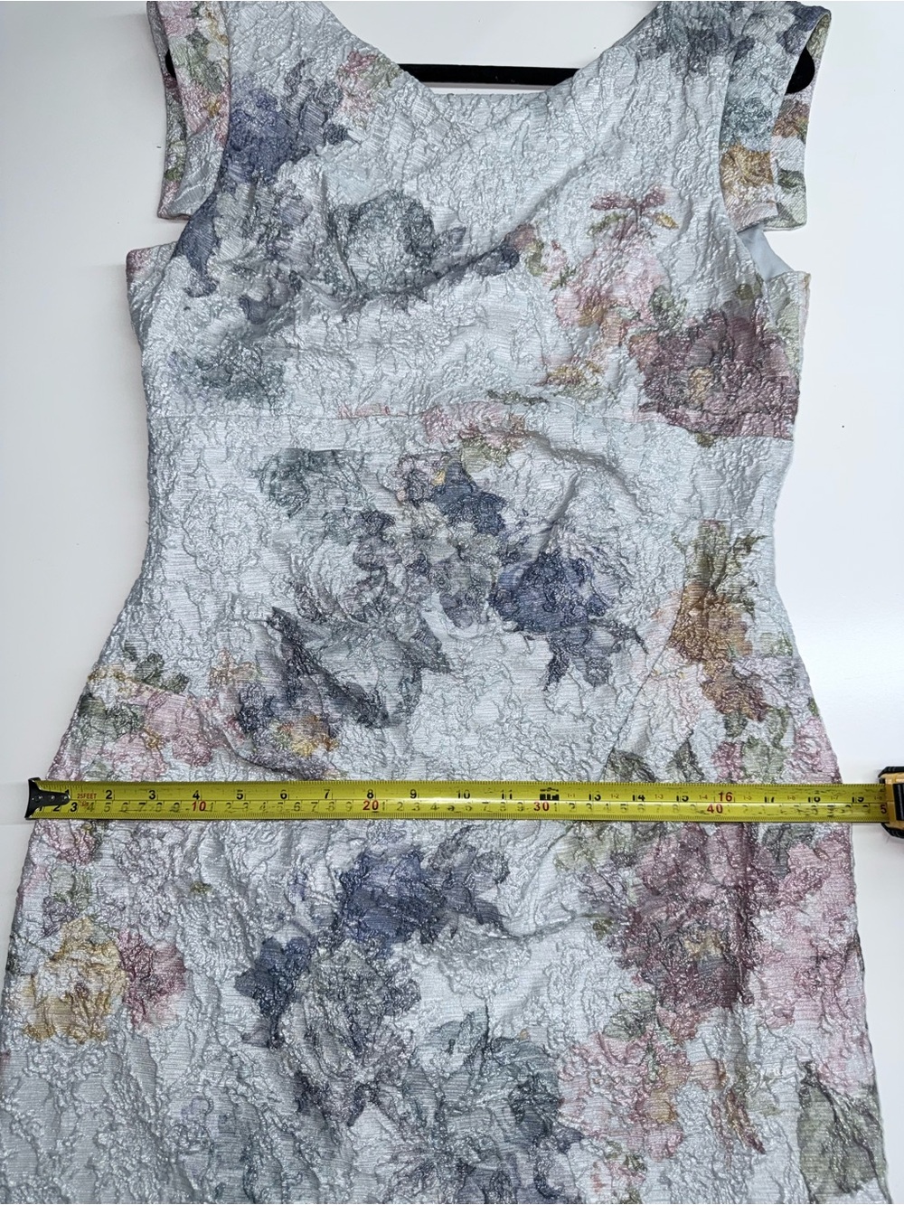 Adrianna Papell Pastel Floral Lace Sheath Dress Size 12 - Picture 11 of 11